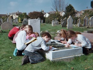 A School Group in Ryde Cemetery