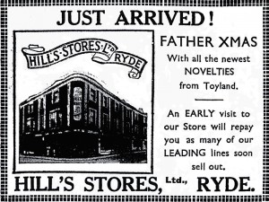 Father Xmas at Hill's Stores in 1934