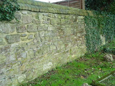 Cemetery wall