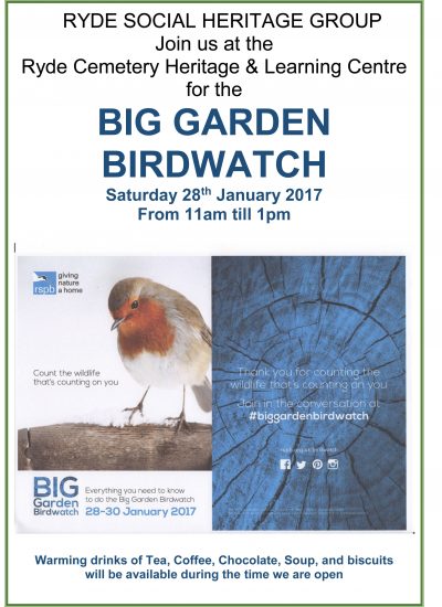RSPB Big Garden Birdwatch - RSHG RSHG